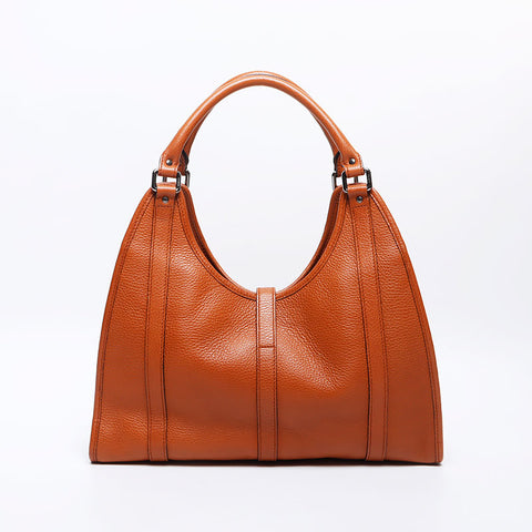 GUCCI Jackie Leather Shoulder Bag Brown WS12993