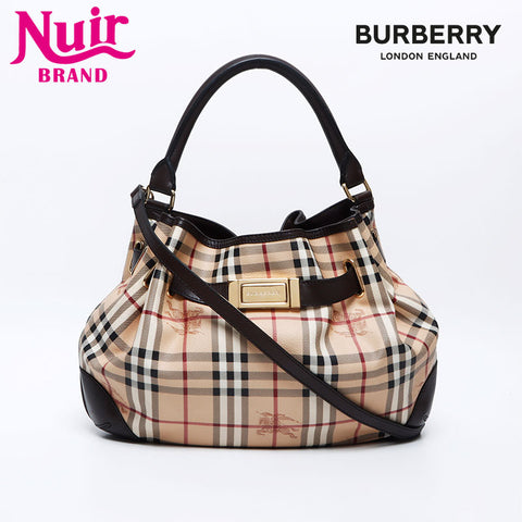BURBERRY Novacheck PVC Shoulder Bag beige WS12994