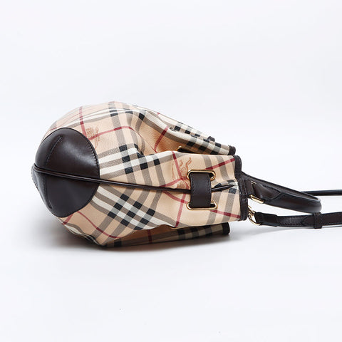 BURBERRY Novacheck PVC Shoulder Bag beige WS12994