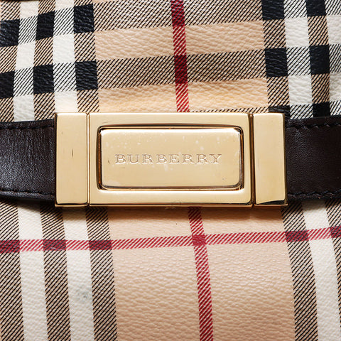 BURBERRY Novacheck PVC Shoulder Bag beige WS12994