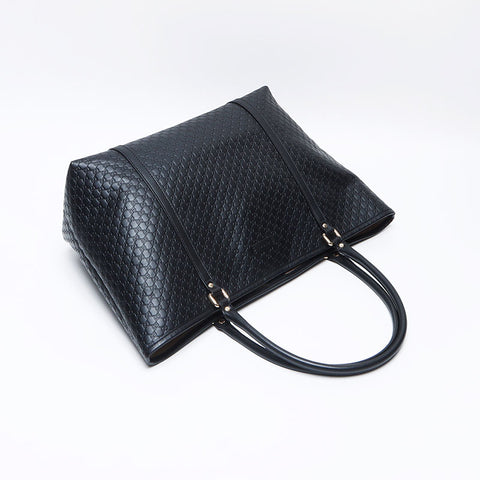 グッチ GUCCI マイクロ GG シマ レザー トートバッグ ブラック WS12998