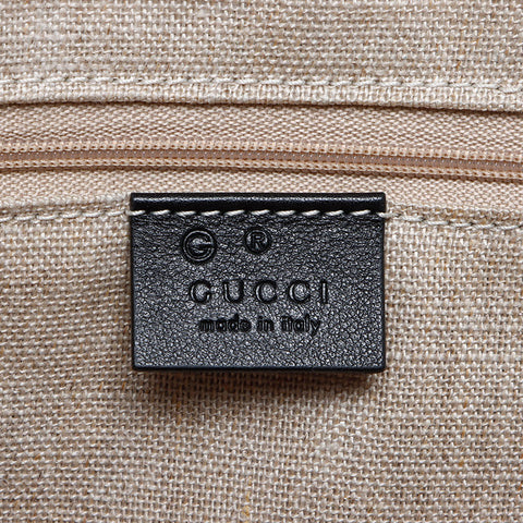 グッチ GUCCI マイクロ GG シマ レザー トートバッグ ブラック WS12998