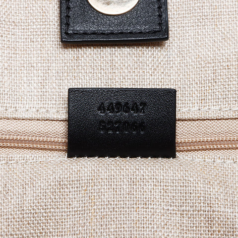 グッチ GUCCI マイクロ GG シマ レザー トートバッグ ブラック WS12998