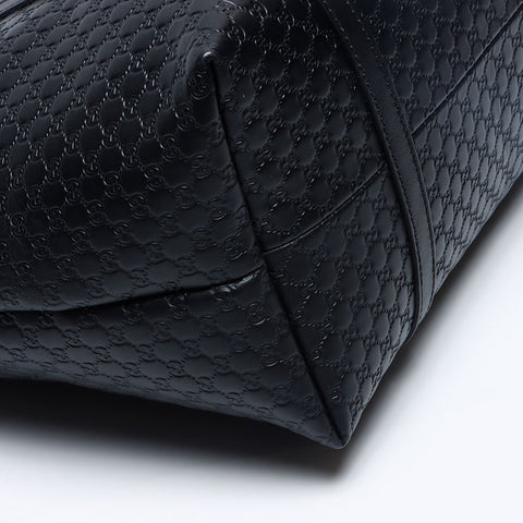 グッチ GUCCI マイクロ GG シマ レザー トートバッグ ブラック WS12998