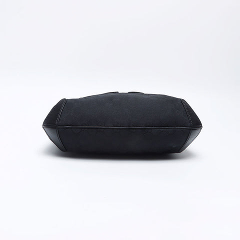 GUCCI GG canvas horsebit Shoulder Bag black WS12999