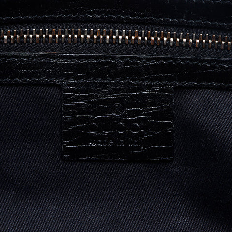 GUCCI GG canvas horsebit Shoulder Bag black WS12999