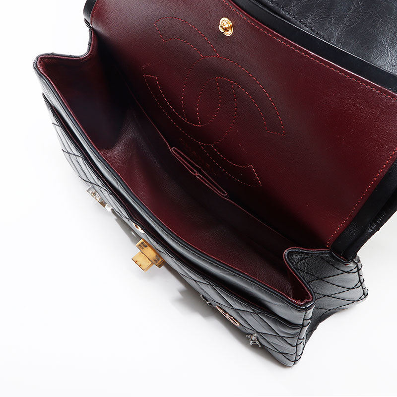 シャネル CHANEL 25番台 2017 アイコンモチーフ ダブルフラップ  