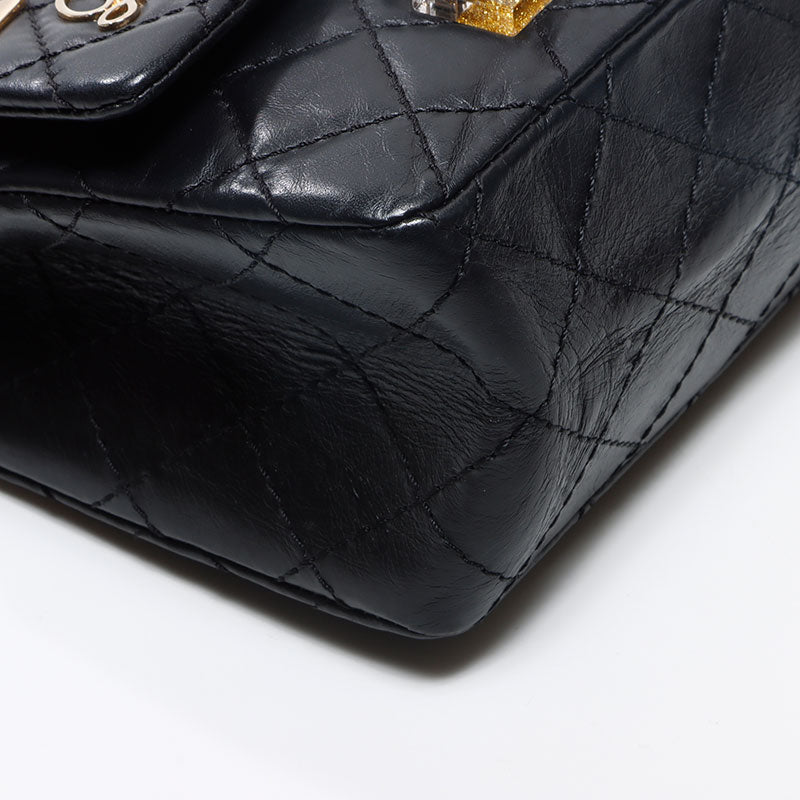 シャネル CHANEL 25番台 2017 アイコンモチーフ ダブルフラップ  