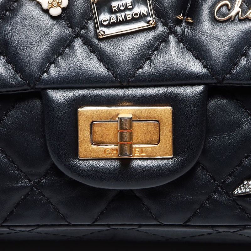 シャネル CHANEL 25番台 2017 アイコンモチーフ ダブルフラップ  