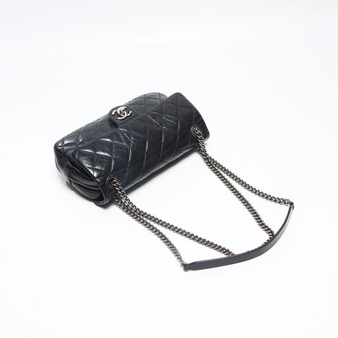 シャネル CHANEL チェーン レザー シルバー金具 20番台 2014-2015 ショルダーバッグ ブラック WS13005