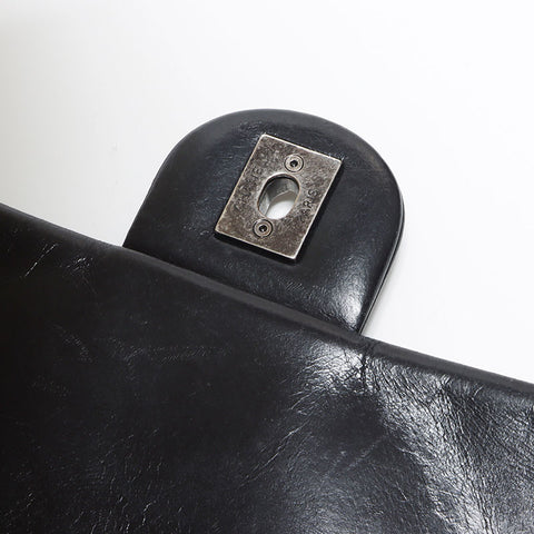 シャネル CHANEL チェーン レザー シルバー金具 20番台 2014-2015 ショルダーバッグ ブラック WS13005