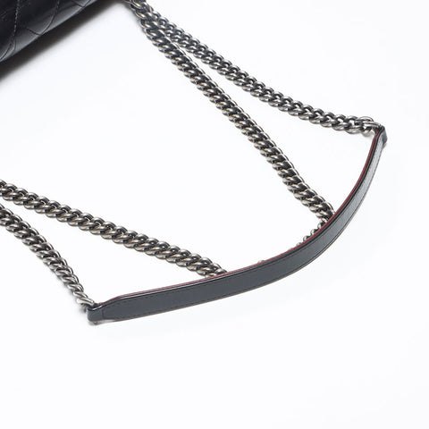 シャネル CHANEL チェーン レザー シルバー金具 20番台 2014-2015 ショルダーバッグ ブラック WS13005