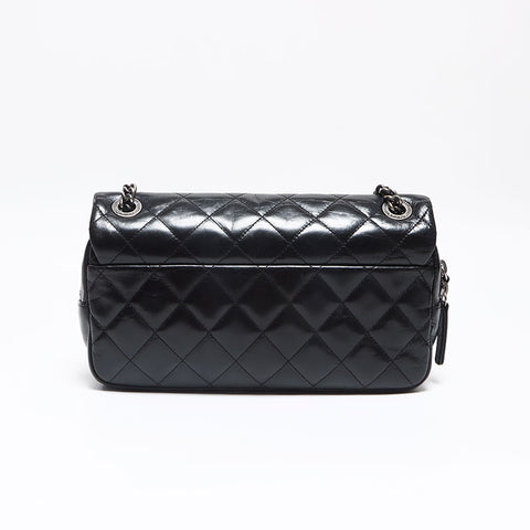 シャネル CHANEL チェーン レザー シルバー金具 20番台 2014-2015 ショルダーバッグ ブラック WS13005
