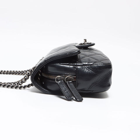 シャネル CHANEL チェーン レザー シルバー金具 20番台 2014-2015 ショルダーバッグ ブラック WS13005
