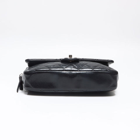 シャネル CHANEL チェーン レザー シルバー金具 20番台 2014-2015 ショルダーバッグ ブラック WS13005