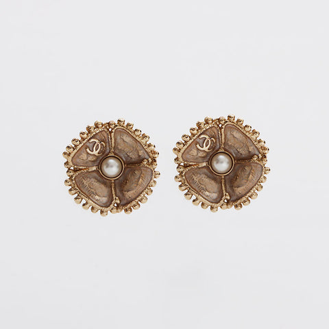CHANEL 2023 F23K COCO Mark Camellia Pierce gold WS13006