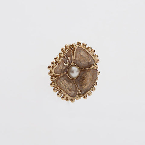 CHANEL 2023 F23K COCO Mark Camellia Pierce gold WS13006