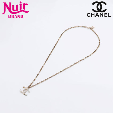 CHANEL L24P 2024 COCO Mark Rhinestone Necklace gold WS13007