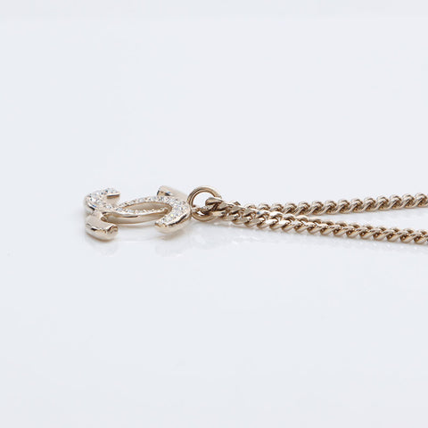 CHANEL L24P 2024 COCO Mark Rhinestone Necklace gold WS13007