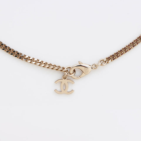 CHANEL L24P 2024 COCO Mark Rhinestone Necklace gold WS13007