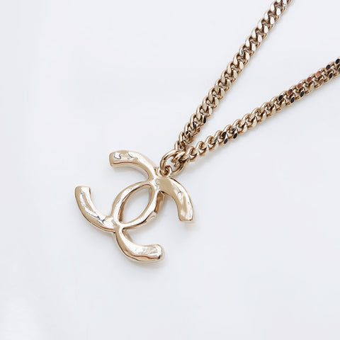 CHANEL L24P 2024 COCO Mark Rhinestone Necklace gold WS13007