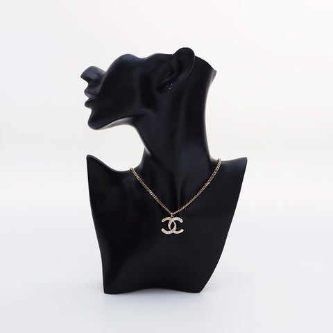 CHANEL L24P 2024 COCO Mark Rhinestone Necklace gold WS13007