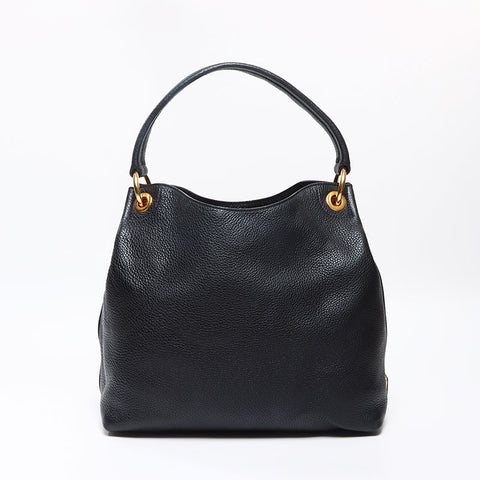 プラダ PRADA ヴィッテロフェニックス　レザー エンボスロゴ ショルダーバッグ ブラック WS13018