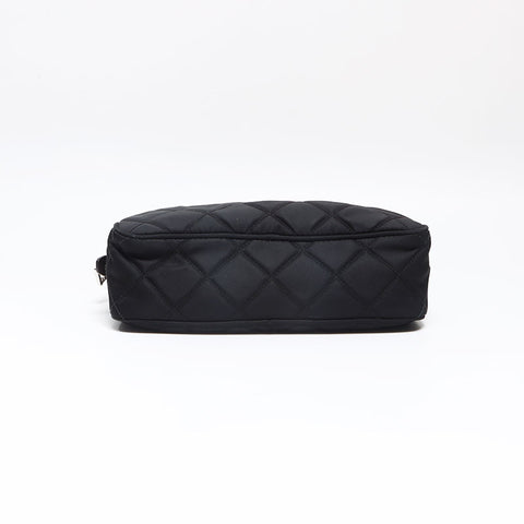 PRADA Quilted Nylon Tessuto Shoulder Bag black WS13019
