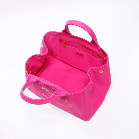 PRADA 2WAY Bag 1BG642 Pink Canvas Handbag pink WS13021