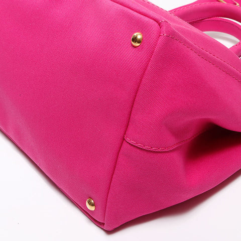 PRADA 2WAY Bag 1BG642 粉色帆布手提包 粉色 WS13021
