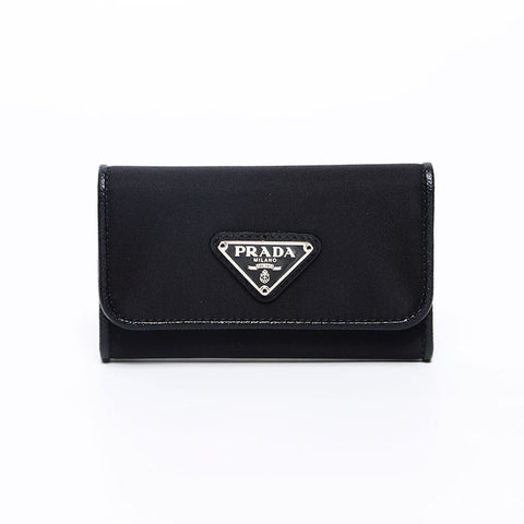 PRADA Saffiano 1MH523 6-row Tessuto Key holder  black WS13022