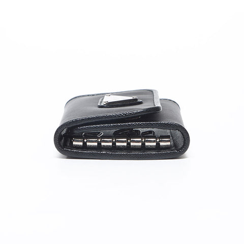 PRADA Saffiano 1MH523 6-row Tessuto Key holder  black WS13022