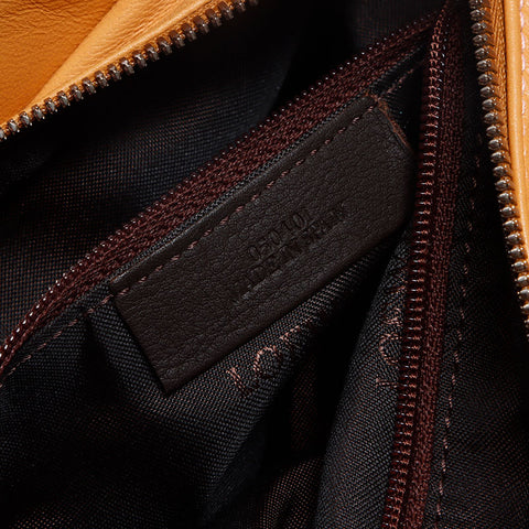 ロエベ LOEWE レザー アナグラム ハンドバッグ イエロー WS13026