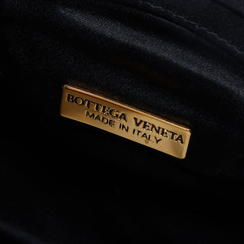 BOTTEGAVENETA INTRECCIATO 荷叶边斜挎包 黑色 WS13028