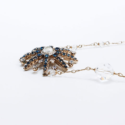 CHANEL 10C Rhinestone Star Long 2010 Necklace gold WS13031