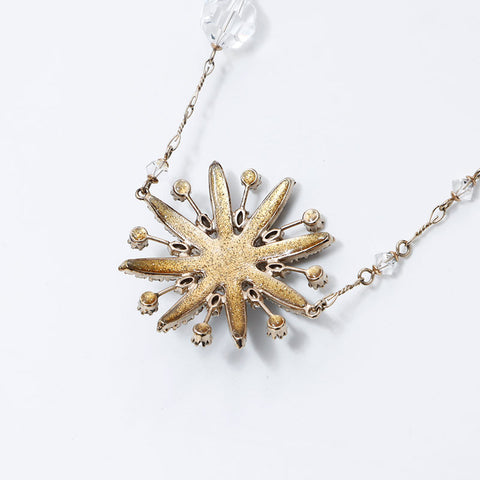 CHANEL 10C Rhinestone Star Long 2010 Necklace gold WS13031