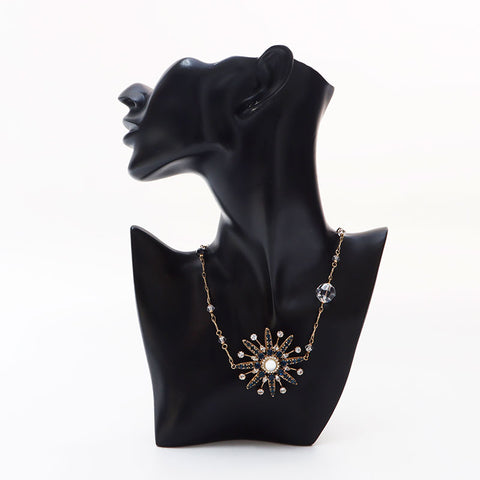 CHANEL 10C Rhinestone Star Long 2010 Necklace gold WS13031