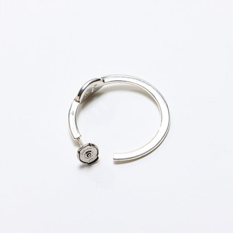 HERMES 925 Chaine Dunk Hoop Pierce Silver WS13035