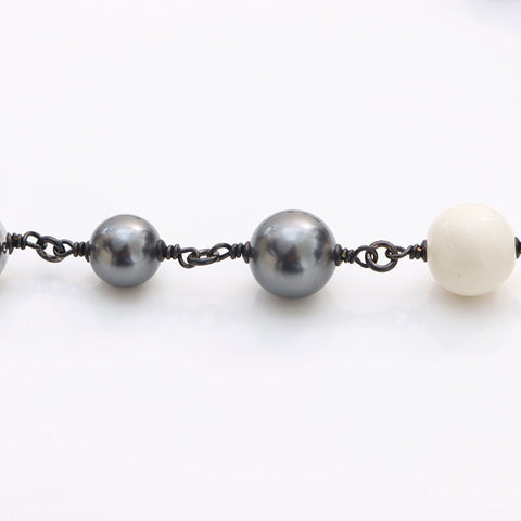 CHANEL B13B Resin COCO Mark Choker 2013 Necklace black WS13037