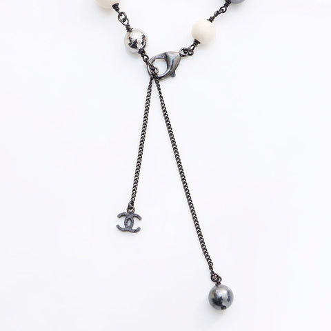 CHANEL B13B Resin COCO Mark Choker 2013 Necklace black WS13037