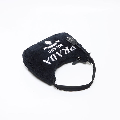 プラダ PRADA Re-Edition 2000 SPUGNA ホーボー ショルダーバッグ ネイビー WS13040