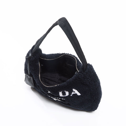 プラダ PRADA Re-Edition 2000 SPUGNA ホーボー ショルダーバッグ ネイビー WS13040