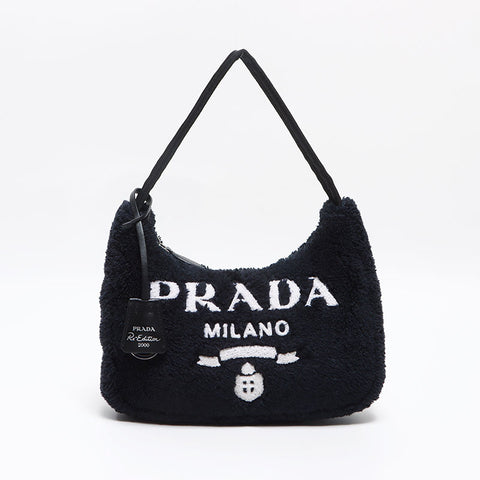 プラダ PRADA Re-Edition 2000 SPUGNA ホーボー ショルダーバッグ ネイビー WS13040