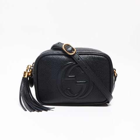 グッチ GUCCI ソーホー レザー フリンジ ミニ ショルダーバッグ ブラック WS13041