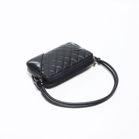 シャネル CHANEL カンボンライン レザー 10番台 2005-2006 ショルダーバッグ ブラック WS13043