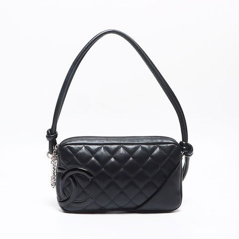 シャネル CHANEL カンボンライン レザー 10番台 2005-2006 ショルダーバッグ ブラック WS13043