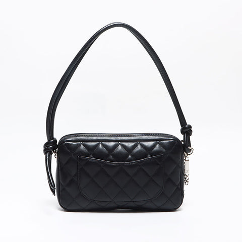 シャネル CHANEL カンボンライン レザー 10番台 2005-2006 ショルダーバッグ ブラック WS13043