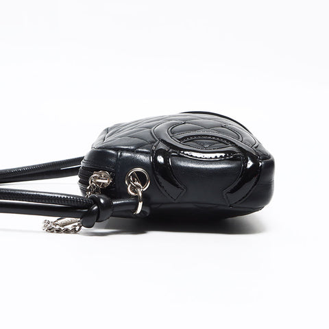 シャネル CHANEL カンボンライン レザー 10番台 2005-2006 ショルダーバッグ ブラック WS13043