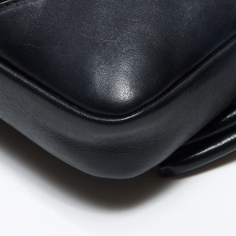 CHANEL Cambon Line Leather 10 Series 2005-2006 Shoulder Bag black WS13043