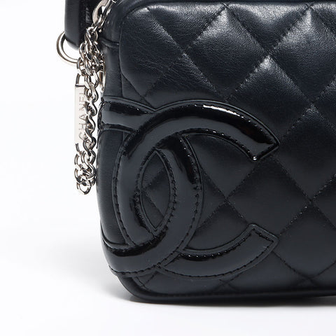 シャネル CHANEL カンボンライン レザー 10番台 2005-2006 ショルダーバッグ ブラック WS13043
